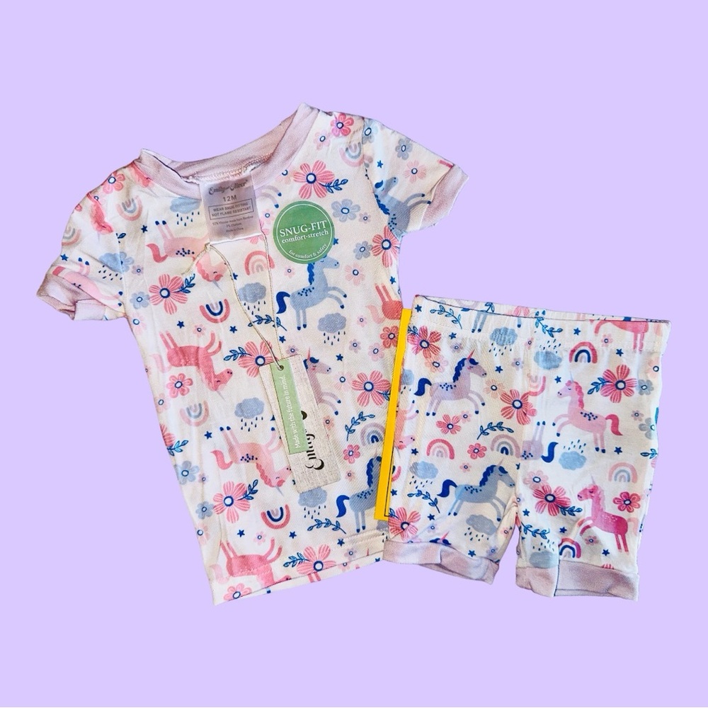 NWT Bamboo Unicorn Pj Set